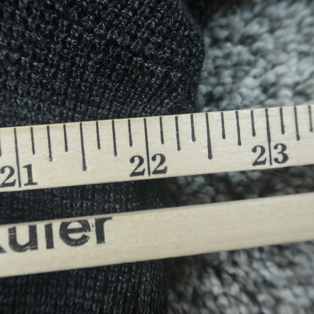 Banana Republic Sweater Mens L Gray Waffle Knit Thermal Pullover Crewneck Casual